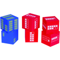 Learning Advantage Ten Frame Foam Dice, Red and Blue, PK6 7297